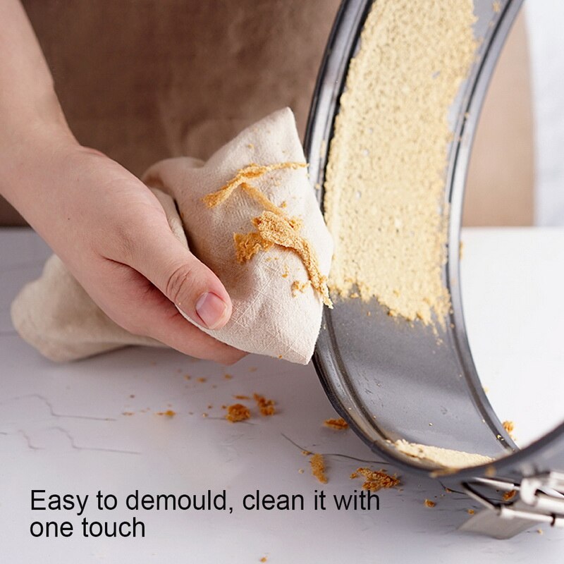 Molde desmontable antiadherente de 7 pulgadas para Tartas, molde desmontable de acero al carbono, utensilios para hornear, moldes para pastelería, accesorios de cocina,