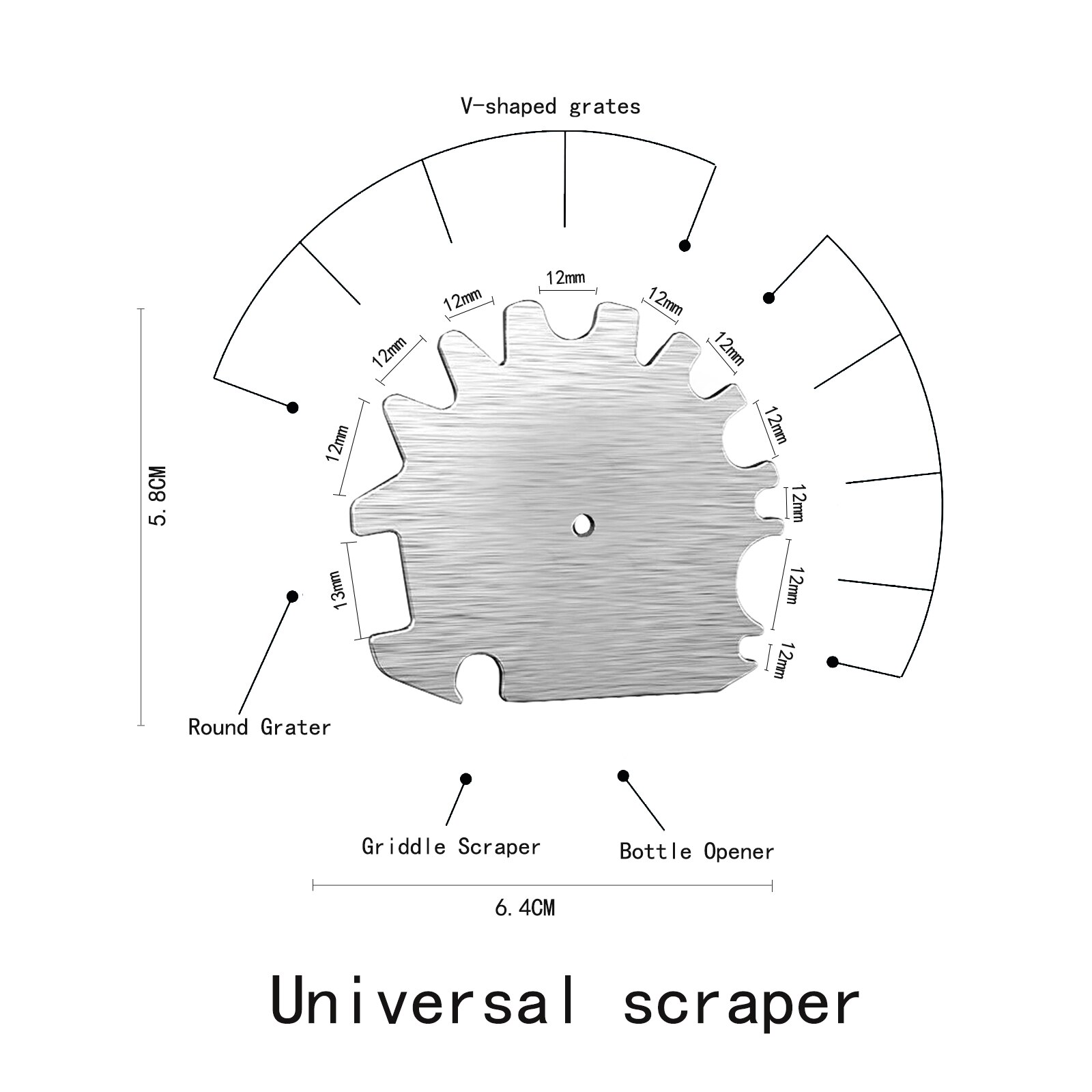 Stainless Steel Grill Cleaning Scraper Bbq Metal Grill Cleaner