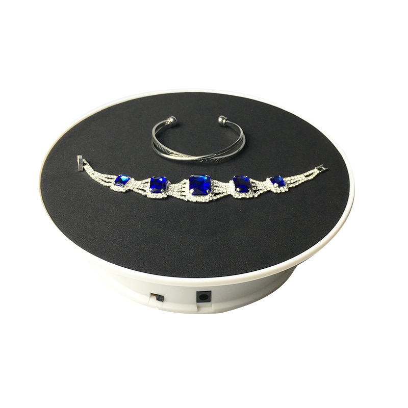 20cm 360 Degree Electric Rotating Turntable Display Stand for Photography Jewelry Model Show Load 1.5kg video shooting Battery