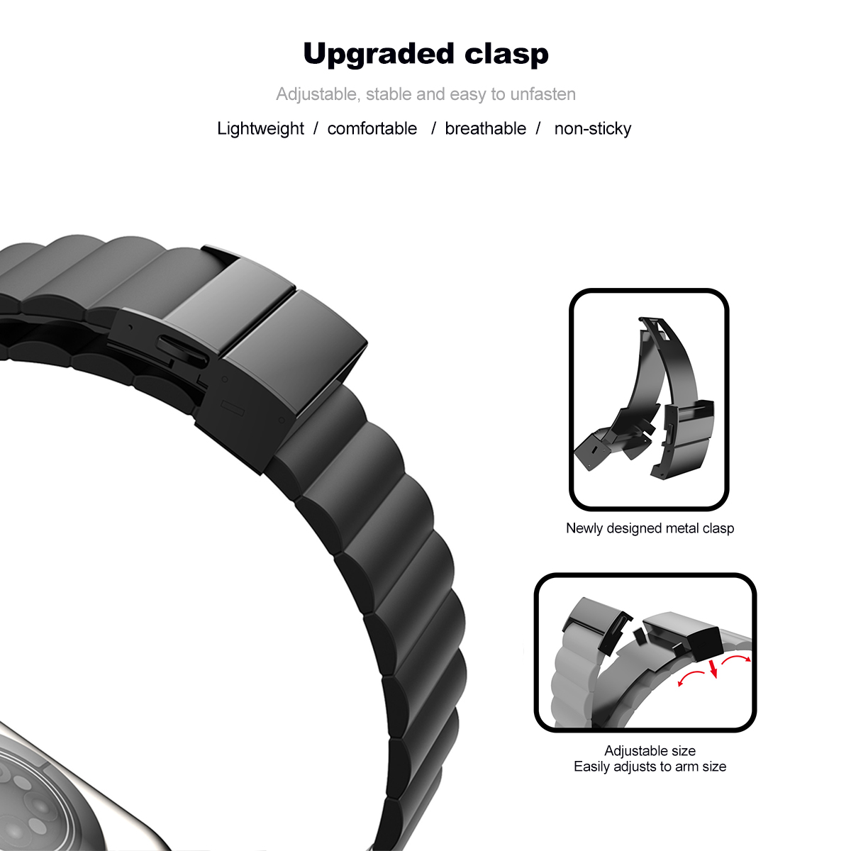 Siliconen band voor Apple Watch Band Ultra 2 49 mm 44 mm 45 mm 42 mm 41 40 mm Metalen gesparmband Iwatch Ultra 9 8 7 6 SE 5 4 Correa