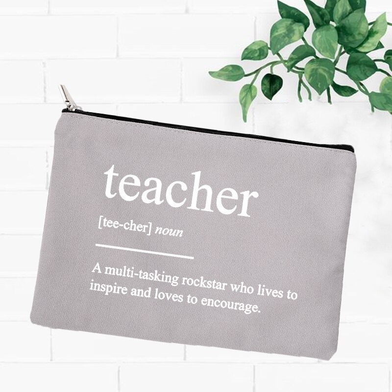 Beste Leraar Potlood Pen Case School Pencilcase Briefpapier Leveringen Zak Reizen Toilettas Organizer Make Tassen Portemonnee Leraren: W05824-TBGY-D