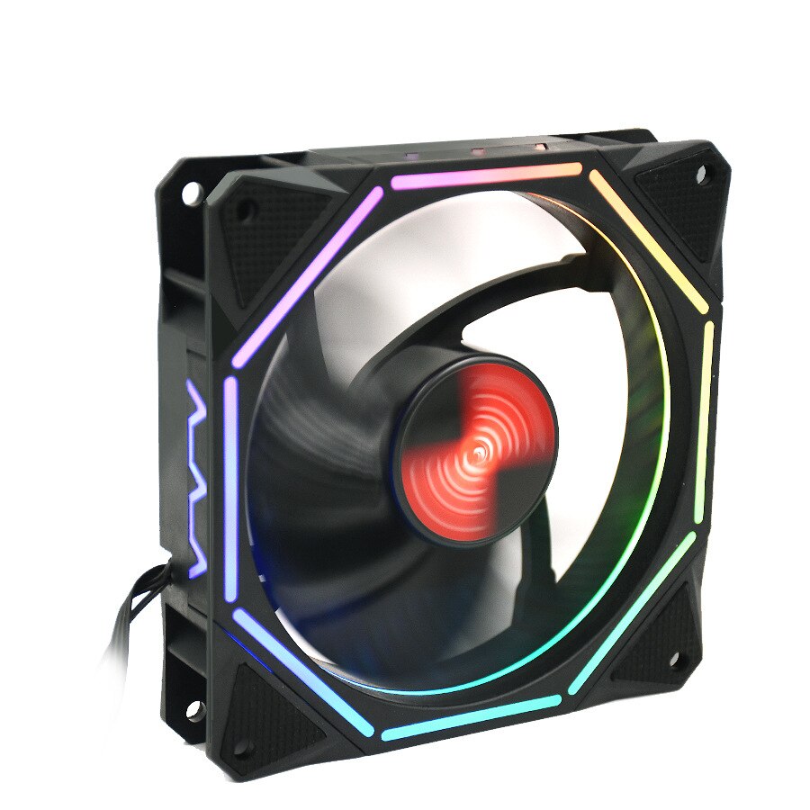 Computer Case RGB Fan KITS LingLong Exquisite Discolorable Halo 12025 For PC Case: Fan Only