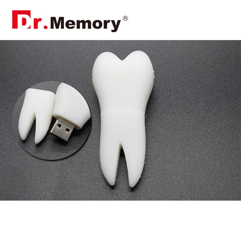 Dr.Memory-memoria Flash USB con forma de diente, Pen Drive, 4GB, 8GB, 16GB, 32GB, 64GB, bolígrafo de dientes, 128GB: 128 GB / style 2