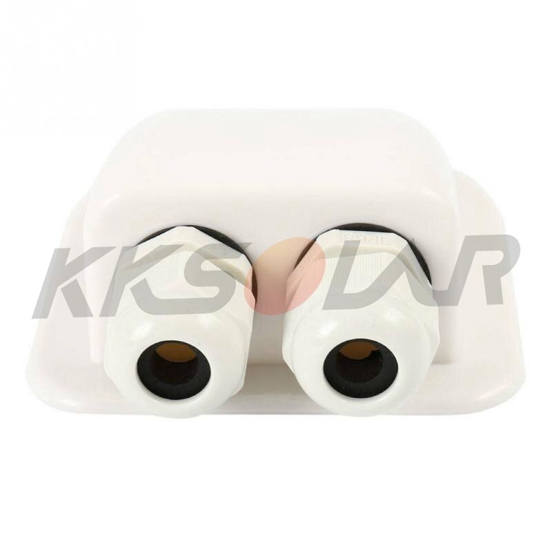 Watherproof ABS Solar Double Cable Entry Gland for 2.5mm² to 6mm² Cables,Cable Gland for Solar Project on RV Caravans Boats Sola