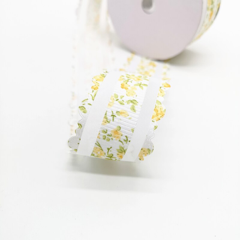 Cinta de Organza con encaje para envolver el pelo, lazo para boda, , , bricolaje, Navidad, 5 yardas, 38mm: 03