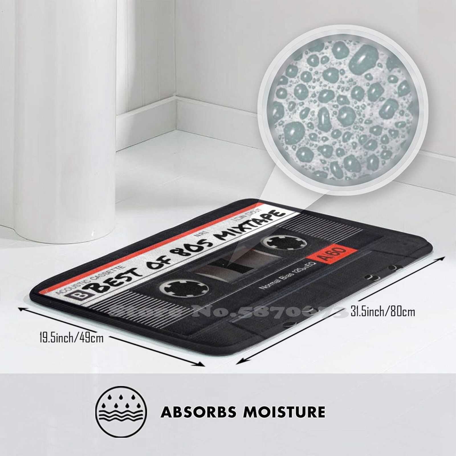 80'S Cassette Eighties 80S 3 Sizes Home Rug Room Carpet Born 1980 80S Eighties Cassette Mixtape Tape Boombox Face Cloth