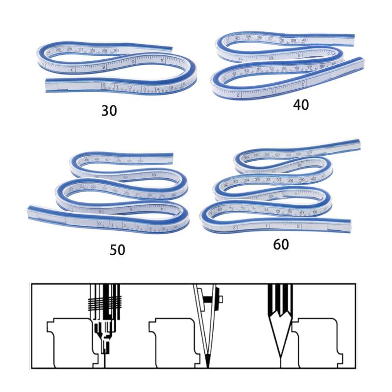 Flexible Curve Ruler Drafting Drawing Tool Plastic... – Vicedeal