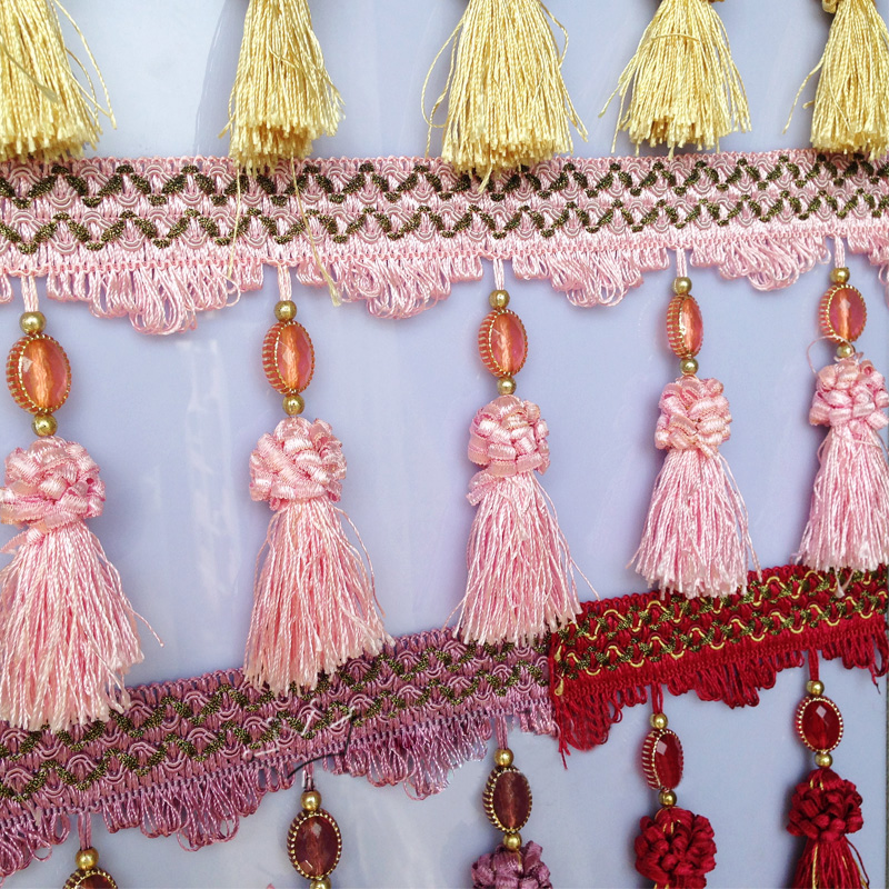 Kristal Kralen Gordijn Kant Luxe Woondecoratie Aardbei Kristal Fringe Trim DIY Tafelkleed Bruiloft Decoratie Accessoires