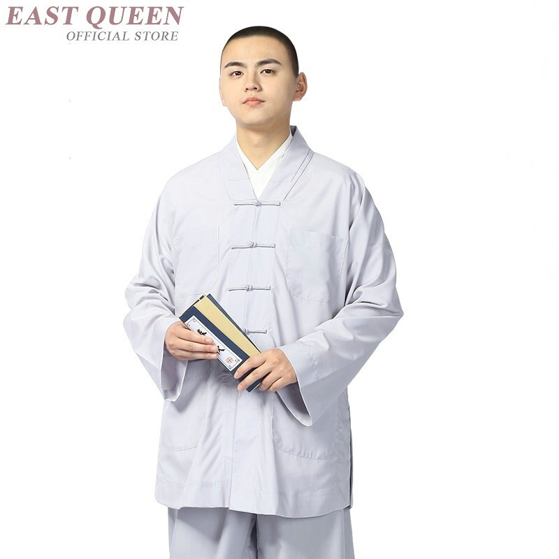 Boeddhistische monnik gewaden kleding kostuum shaolin monnik kleding boeddhistische monnik kleding uniform meditatie kleding KK2221 Y