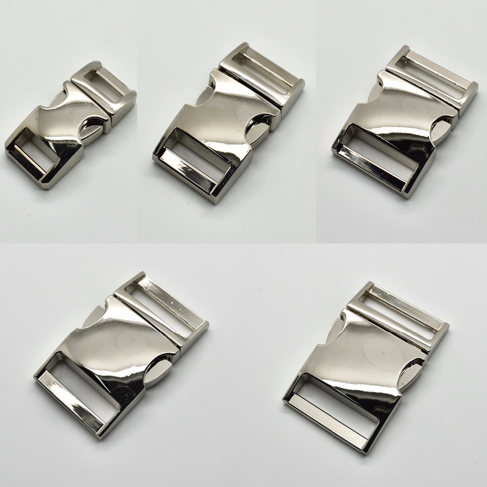 1 stks/pak Side Release Gebogen Metalen Gesp voor Tas DIY Paracord Gespen Voor Armband