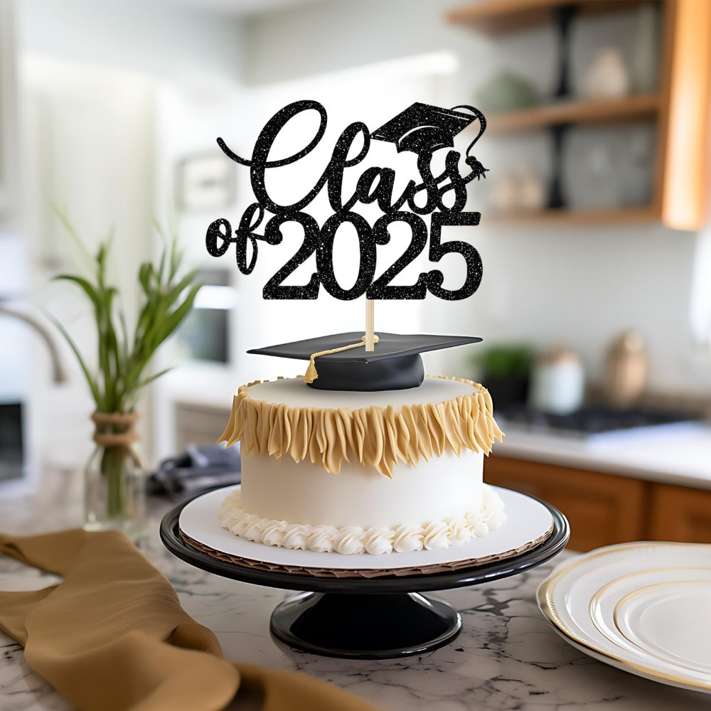 1 Pack Class of Cake Topper, Graduation Party Decoration, Congratulations Graduation, Happy Graduation Party Decor