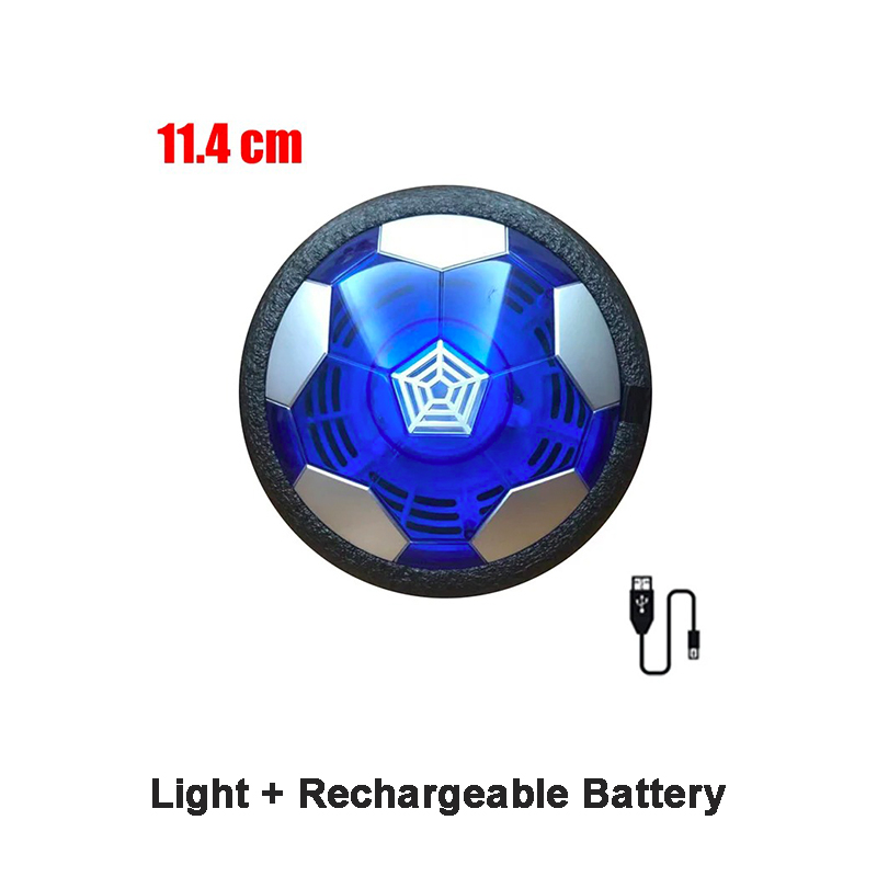 Elektrische Fußball Hover Fußball LED Licht Projektor Ausgesetzt Fußball Spielzeug Gleiten Luft Kissen Schwimmenden Schaum Kinder: Black
