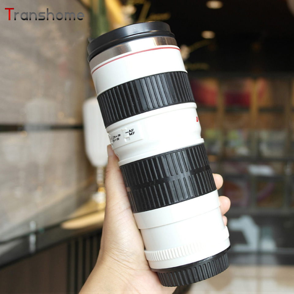 Transhome Camera Lens Mok Rvs Thermos Mok Koffie Cup Draagbare Thermoskan Mokken Voor Thee Reizen Koffiekopje
