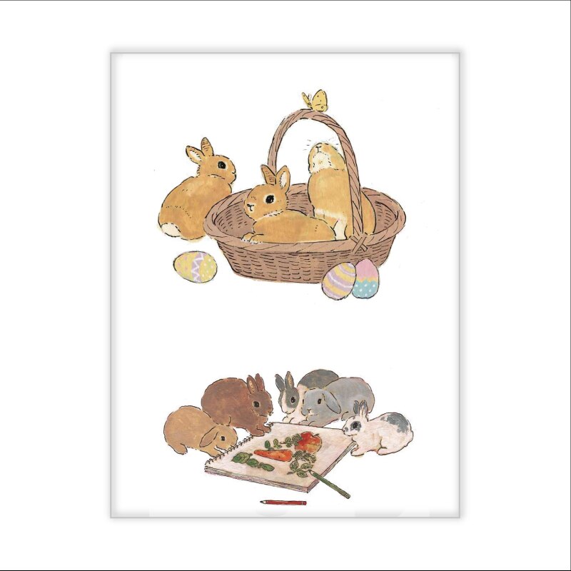 Schattige konijnen cartoon dieren sticker pvc cartoon stickers dagboek sticker plakboek decoratie briefpapier stickers: 5