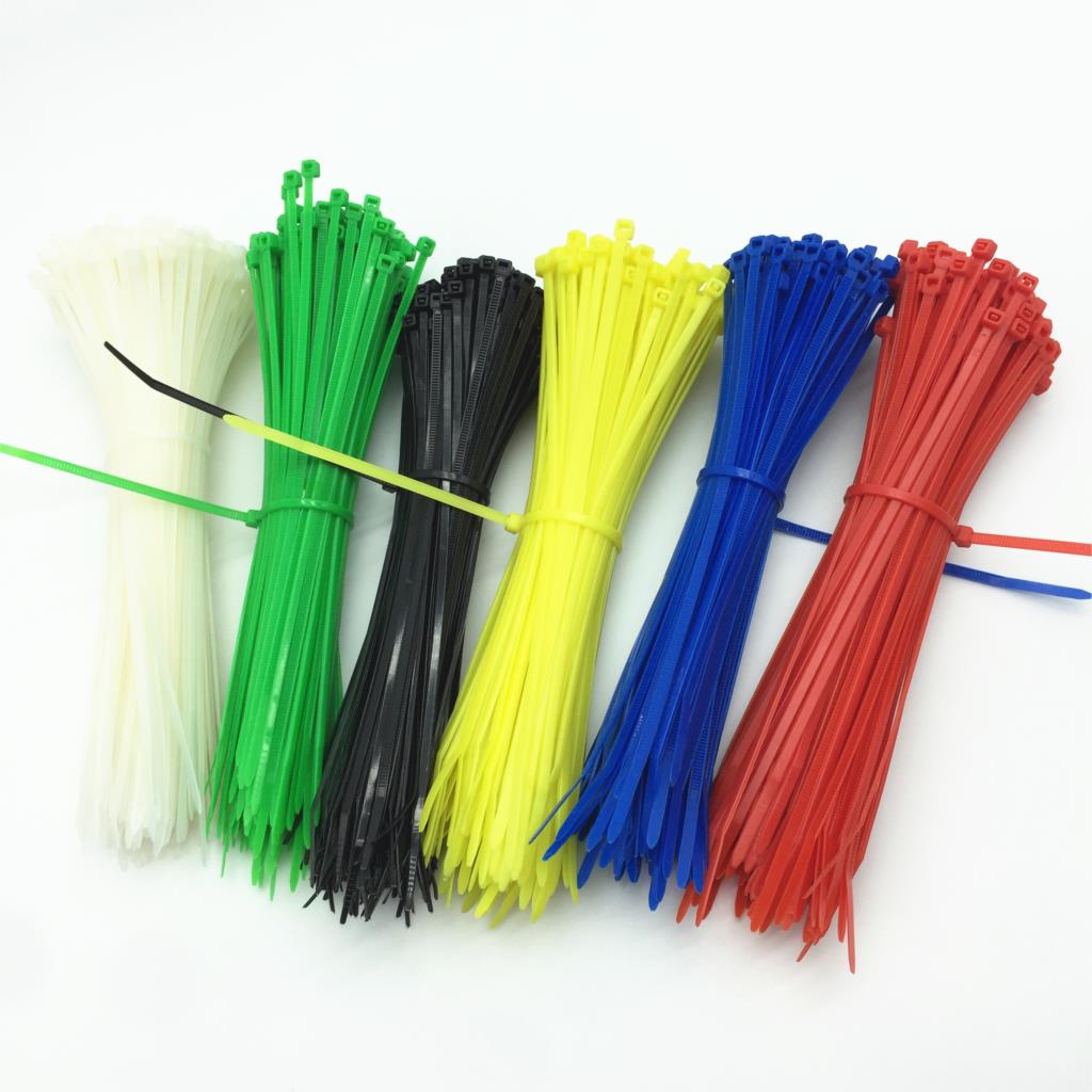 100 stks 4*200mm Standaard Kabel Tie Plastic Nylon Kabelbinders met zelfsluitende Kleurrijke Breedte 2.7mm dekvloer