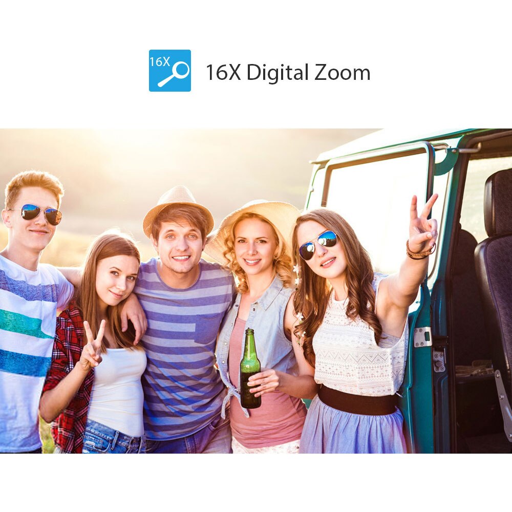 Video Camera Camcorder Vlogging Camera FHD 1080P 16MP 16x Digital Zoom 2.7 Inch 270 Degree Rotatable LCD with Battery