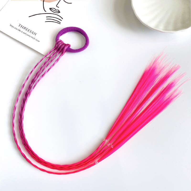 Kinderen Pruik Vlechten Koreaanse Meisjes Gekleurde Haar Tie Haar Accessoires Meisjes Tie Haar Rubber Band Twist Vlecht Hoofdtooi: 6