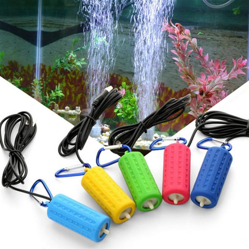 Functie Ultra Stille Aquarium Fish Tank Draagbare Usb Mini Zuurstof Luchtpomp Mute Energiebesparende Levert Luchtpomp Accessoires #24