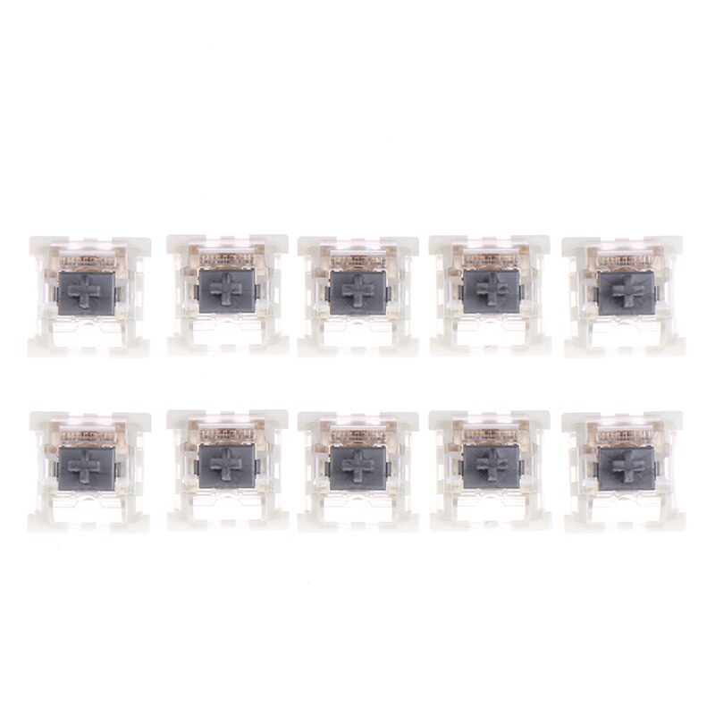 10Pcs Outemu Mx Switches 3 pin Mechanical Keyboard Black Blue Brown Switches Mechanical Keyboard Switch Shaft for CIY Socket: Silver