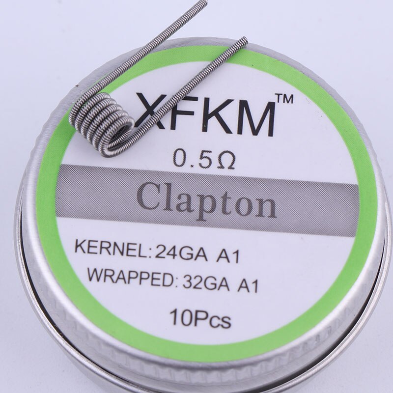 XFKM a1 316 Piatto Filo Ritorto Fused Clapton Bobine Alveare Premade Filo Avvolto Alien Mix Torsione Quad Tigre Riscaldamento Rda bobina: clapton 0.5