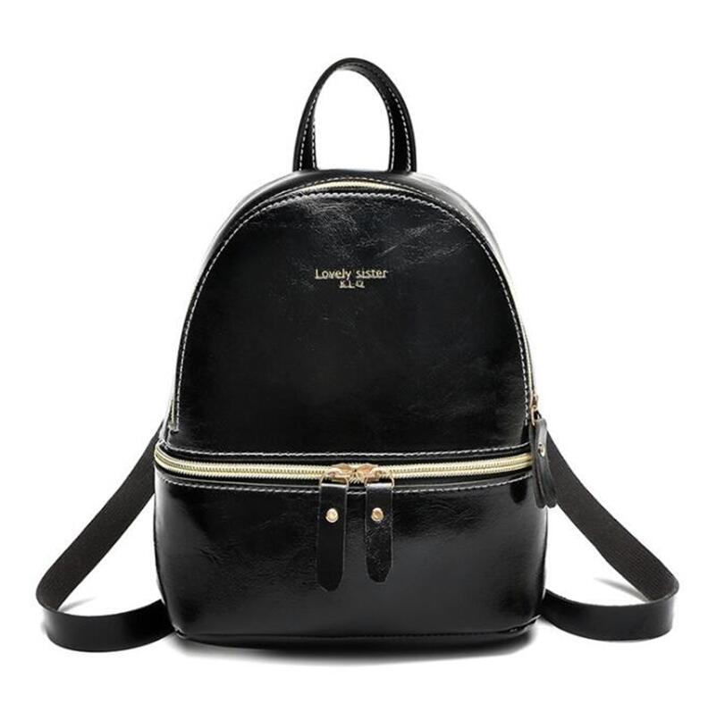 Yogodlns Neue Frauen Rucksack Mini Weichen berühren Multi-Funktion Kleine Rucksack Weibliche Damen Schulter Tasche Mädchen Handtasche: schwarz