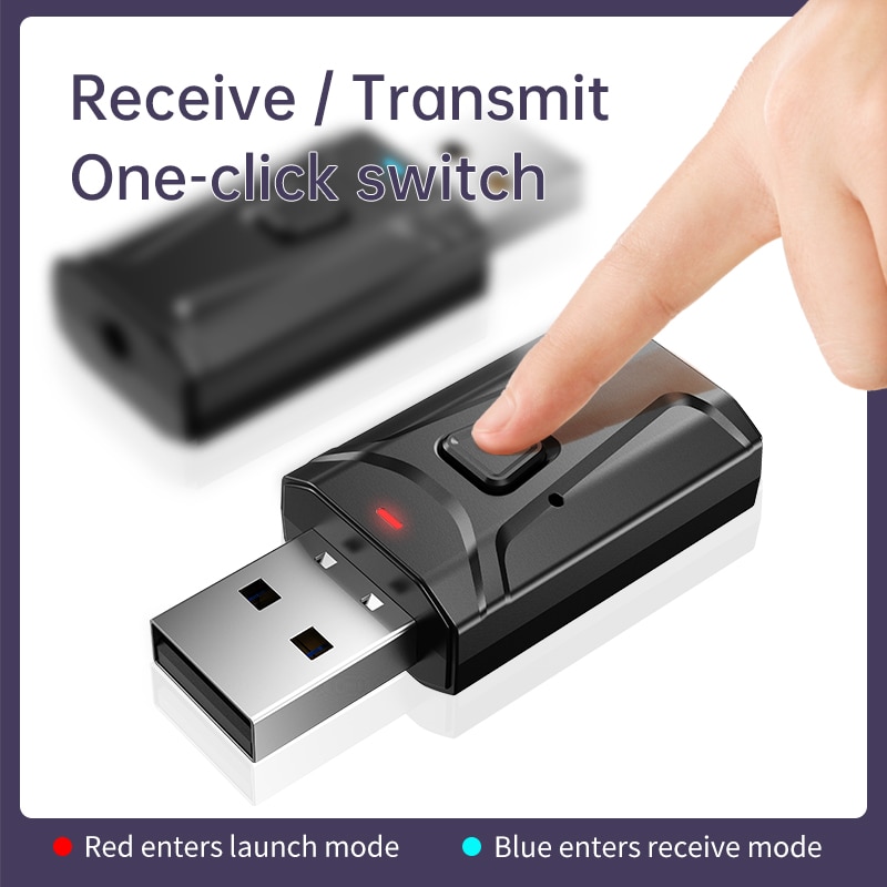 USB Bluetooth 5,0 Audio- Empfänger Sender 4 in 1 Mini 3,5mm Jack AUX RCA Stereo Musik kabellos Adapter Für TV Auto PC