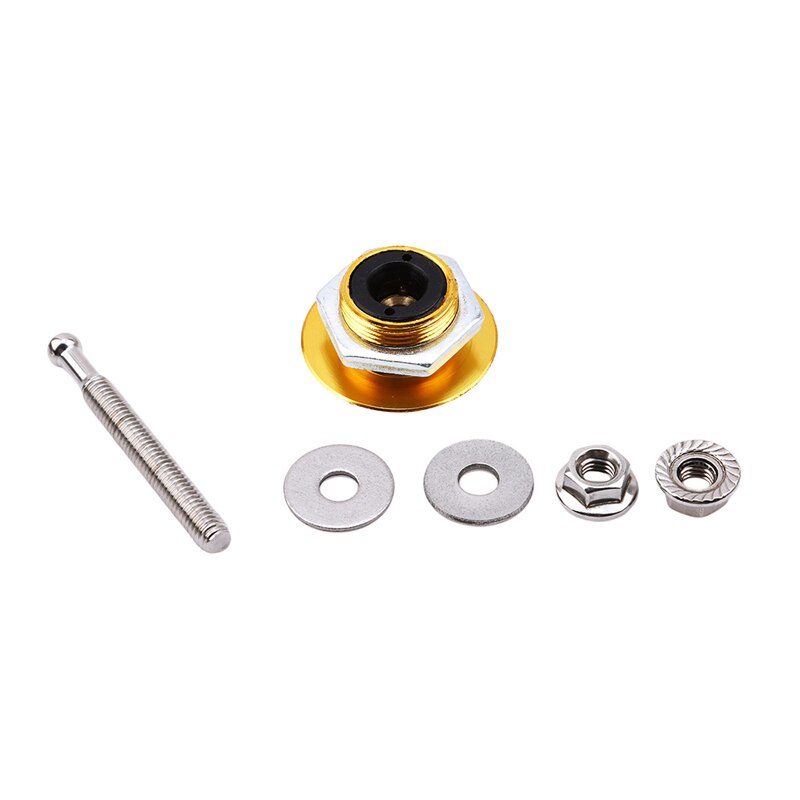 Push Button Billet Hood Pins Lock Clip Kit Engine Bonnets Lock Aluminum Car Quick Latch: yellow