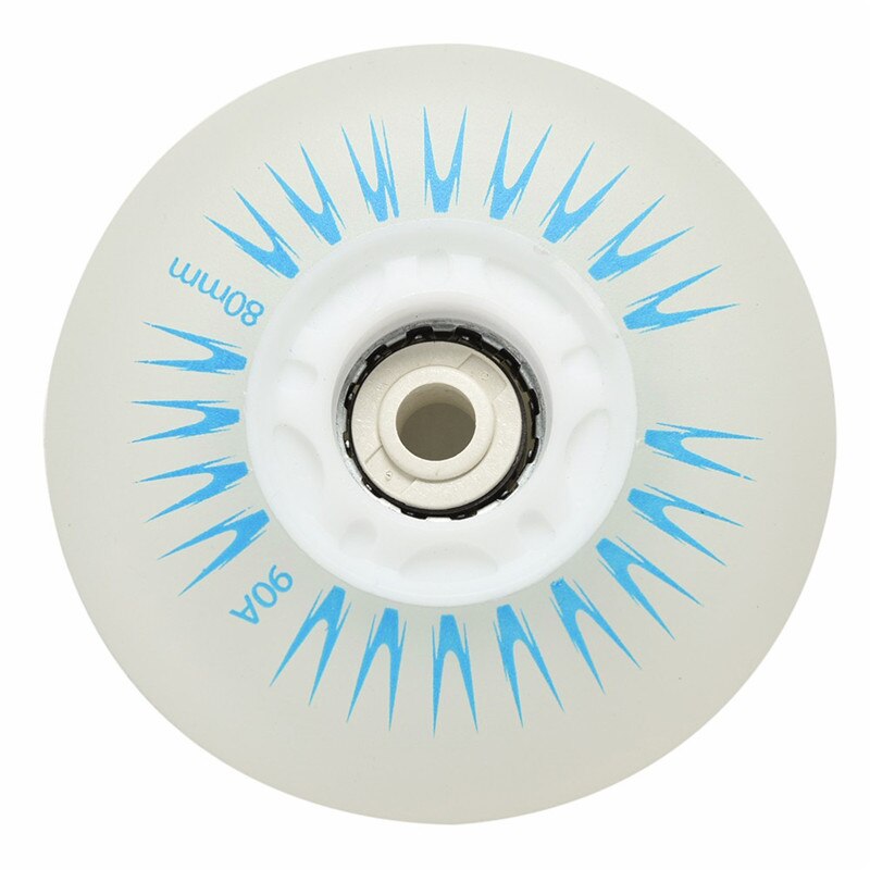 1 stk blinkende led-lysrulle inline glidende skøyter flash pu rulleskøytehjul rulleskift erstatning 80mm 90a hardhet: Blå
