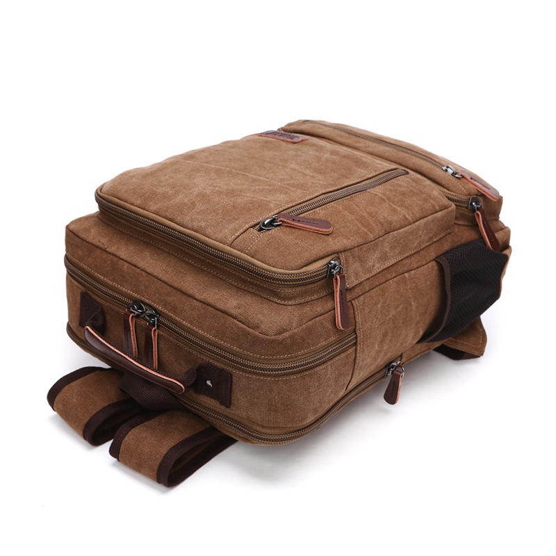 DB76 Kommen Original Z.L.D Leinwand Leder Männer Reisetaschen Männer Reisetaschen Travel Tote Weekend Bag Übernachtung Laptop Rucksäcke