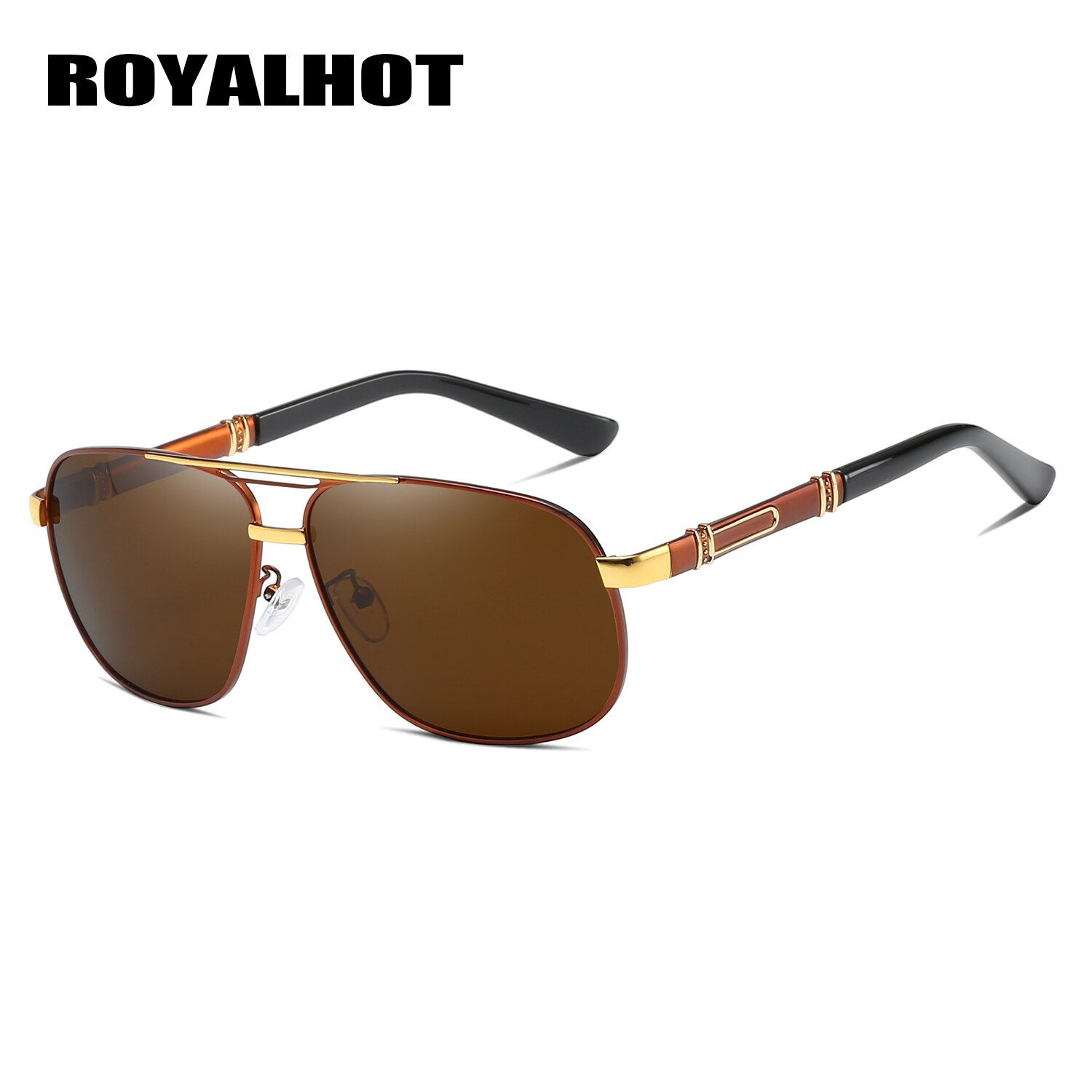 RoyalHot Mannen Vrouwen Gepolariseerde 2 Balken Zonnebril Aloly Frame Zonnebril Rijden Bril Shades Óculos masculino Mannelijke 90082