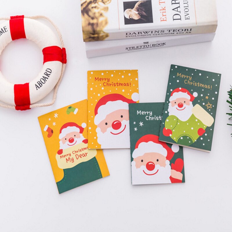 1 teile/los Kawai Karikatur Weihnachten Schild Santa Claus Tasche Notiz Niedlich Buch Glücklich Weihnachten Notizbuch Schreibwaren