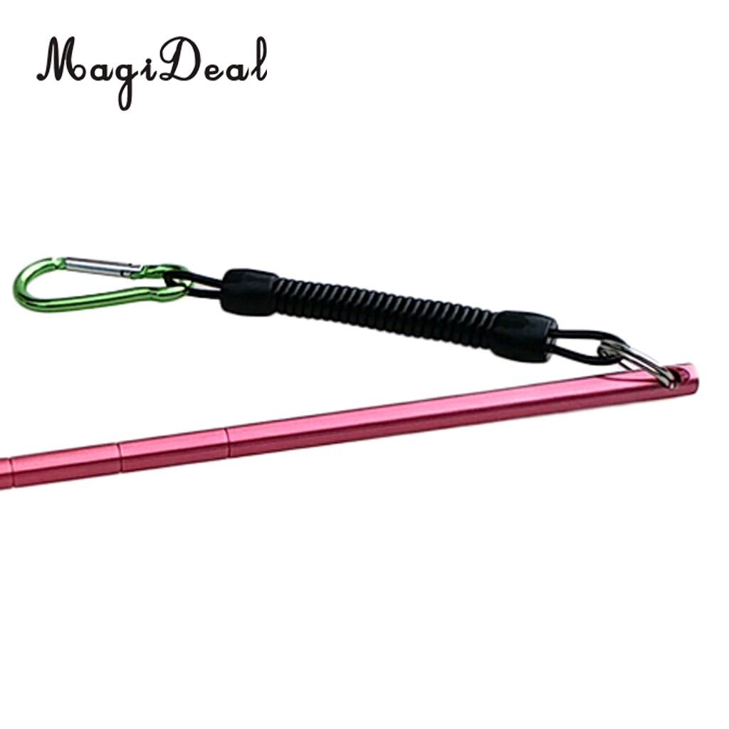 Draagbare Aluminium Duiken Pointer Staaf Stok Tank Banger Met Bolt Snap Corrosiebestendig Voor Zwemmen Freediving Accesso: Pink 