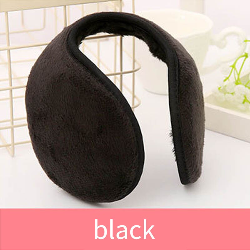 Korvatyynyt miesten korvalaput miesten pehmoiset selässä pidettävät korvaläpät rento pitää lämpimänä talvella ulkokäyttöön tarkoitetut korvasuojat: Musta