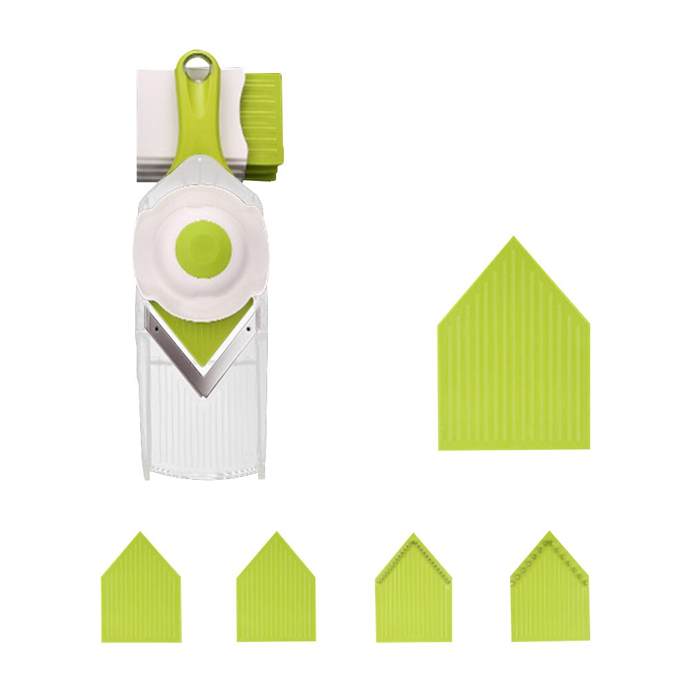 Fruit Slicer Cut Lemon and Grapefruit Orange Manual Household Fruit Slicer Stainless Steel Potato Cutting Kitchen Tools: Green