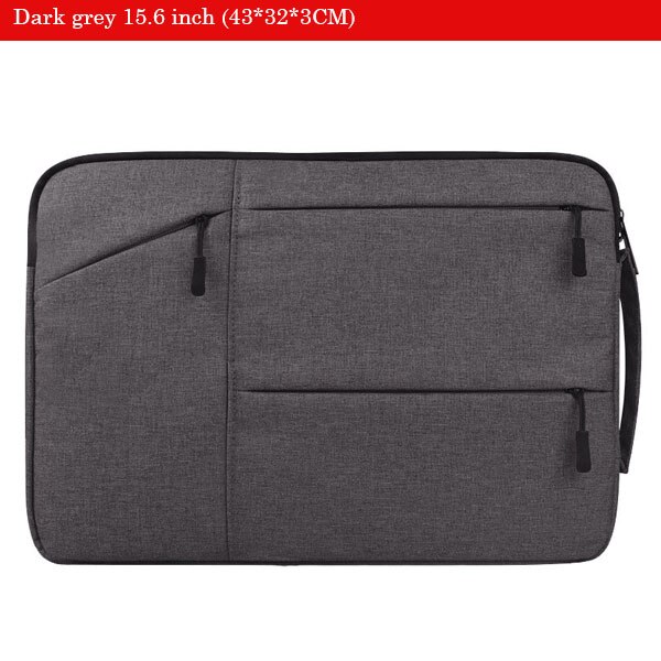 Soomile Laptop bag 15,6 pulgadas para mujeres y hombres Oxford sleeve bag notebook computer handbag case Portable men maletín a estrenar: Dark grey 15.6 inch