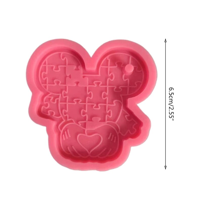 Handmade Love Heart Shape Keychain Casting Silicone Mould Key Chain Epoxy Resin Mold DIY Crafts Making Tool: 1