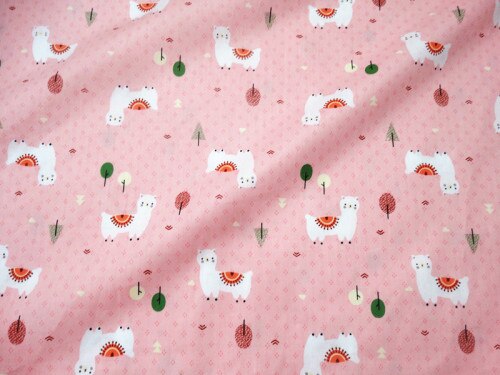 cotton Children's Fabric By Meter Household Furnishing Apparel Quilting Material Printed Sheep Home Decorations: Pink / 150 x160 cm