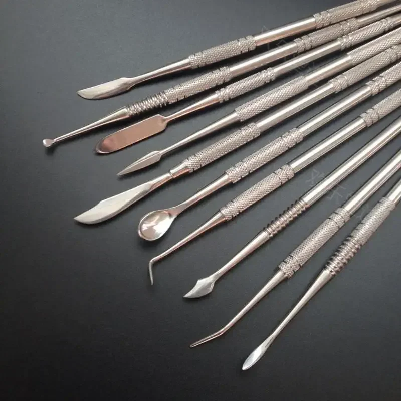 10 Stks/set Rvs Zachte Klei Gereedschap Beeldhouwen Smoothing Wax Aardewerk Keramische Polymeer Modellering Gesneden Accessoires