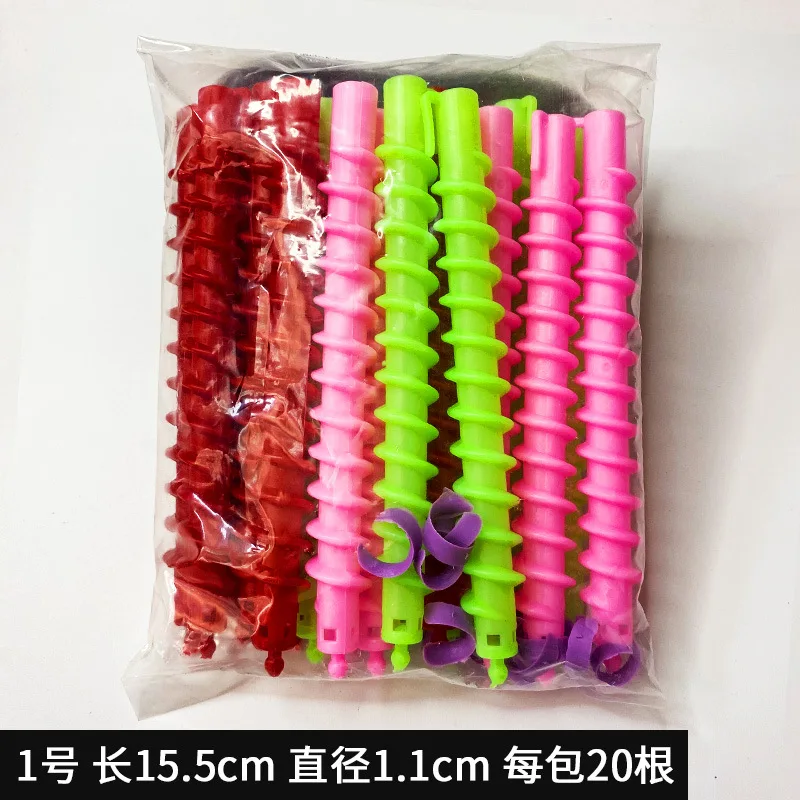 20/28 Pcs Salon Hairdressing Tools Baber Rotating Screw Plastic Styling Hair Rollers Curler Magic Spiral Perm Rod Bars