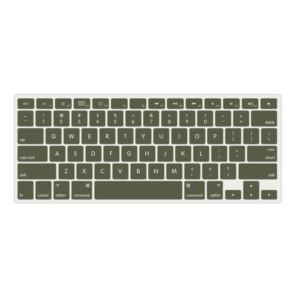 Cubierta para teclado Air 13, Protector de silicona impermeable, para Macbook Air M1, 13, , A2337, A2179: Army Green
