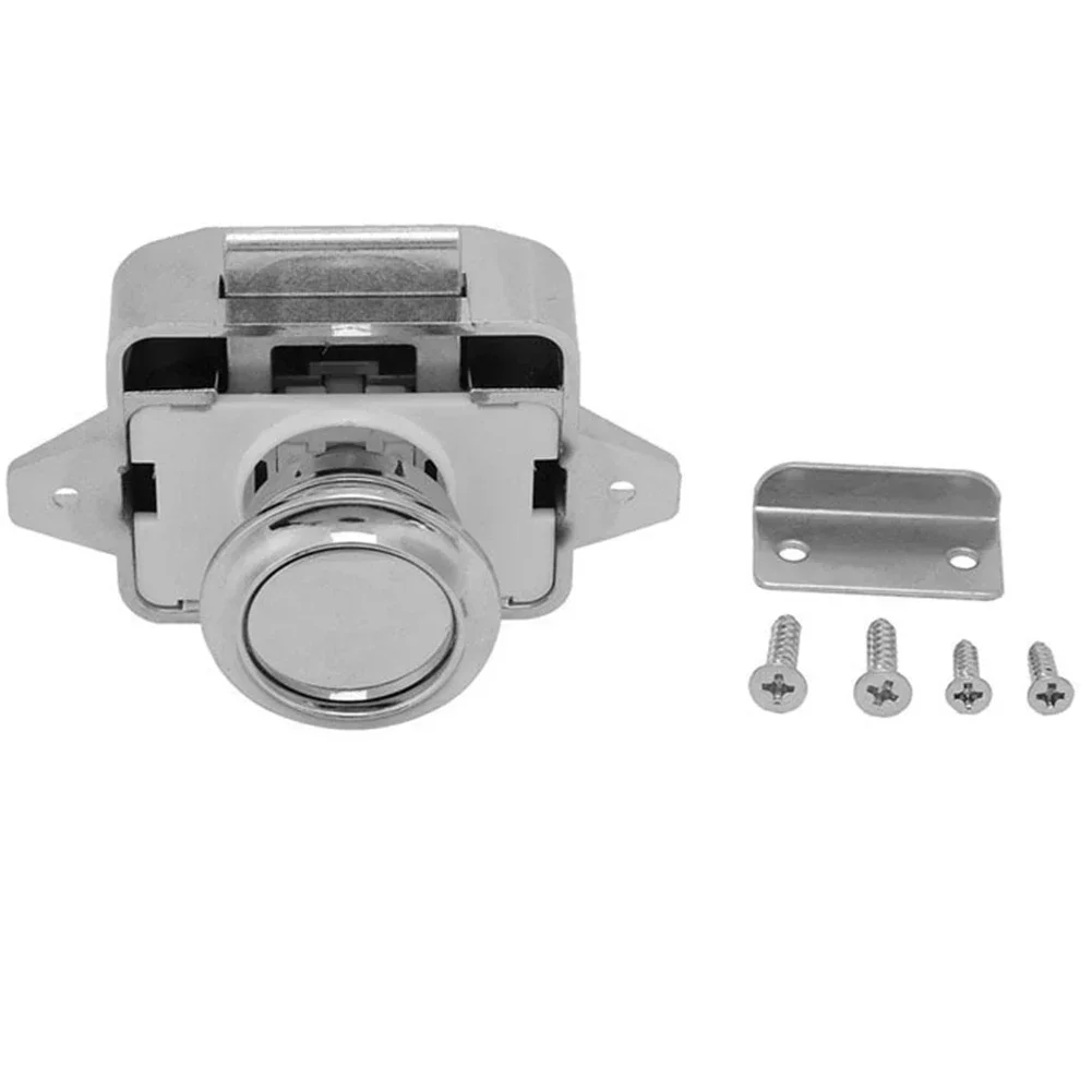 Campervan Cabinet Door Lock Push Button Lock Cabinet Door Campervan Drawer Furniture Latch Push Button Catch Drawer Lock