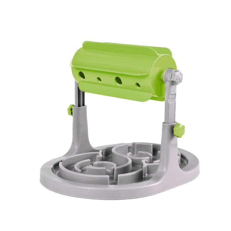 Dog Cat IQ Interactive Food Puzzle Toy Dogs Treat Boredom Dispensing Slow Feeder Anxiety Train Smart Feeder: A Green 25X32X32CM