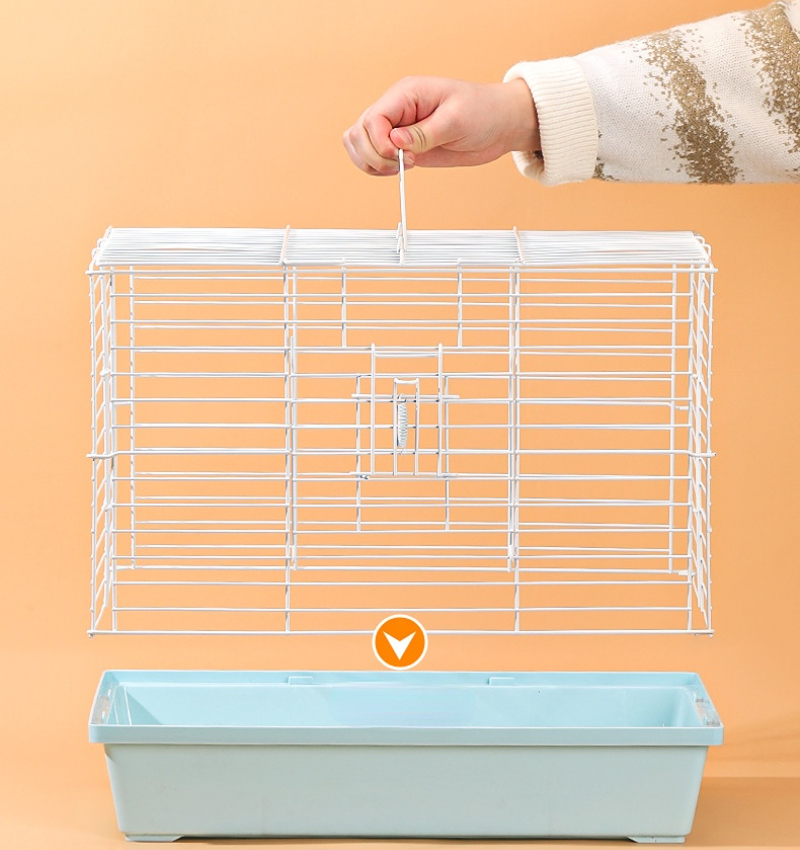 Jaula para conejos con cajón, jaulas para animales de mascotas, jaulas para hámster, jaula para ratas con ramas de flores y oso dorado