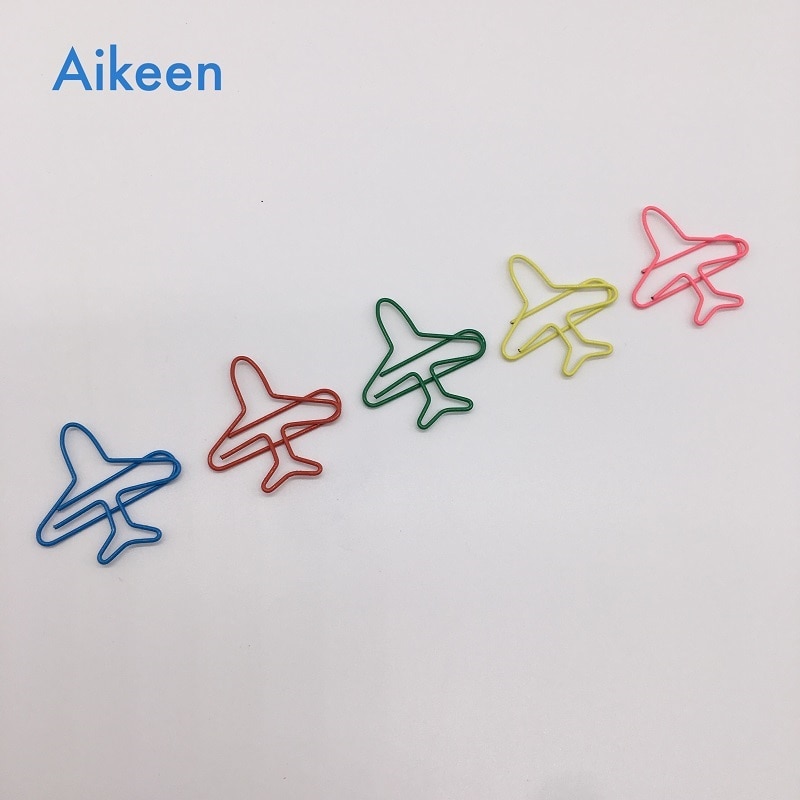 (10 stks te ) Creatieve Vliegtuig Metalen Paperclips, leuke Vliegtuig Clip, kantoor School Briefpapier Levert