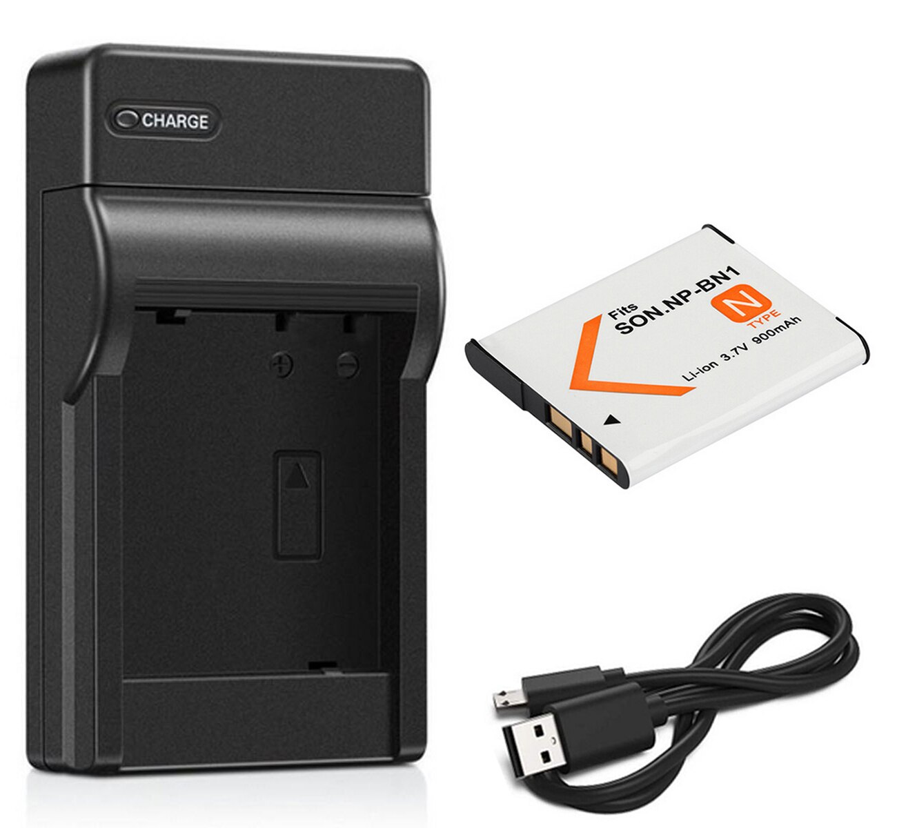 Batería + cargador para Sony cyber-shot DSC-W310, DSC-W320, DSC-W330, DSC-W350, DSC-W360, DSC-W380, DSC-W390, DSC-TF1, cámara Digital: Battery and ChargerA