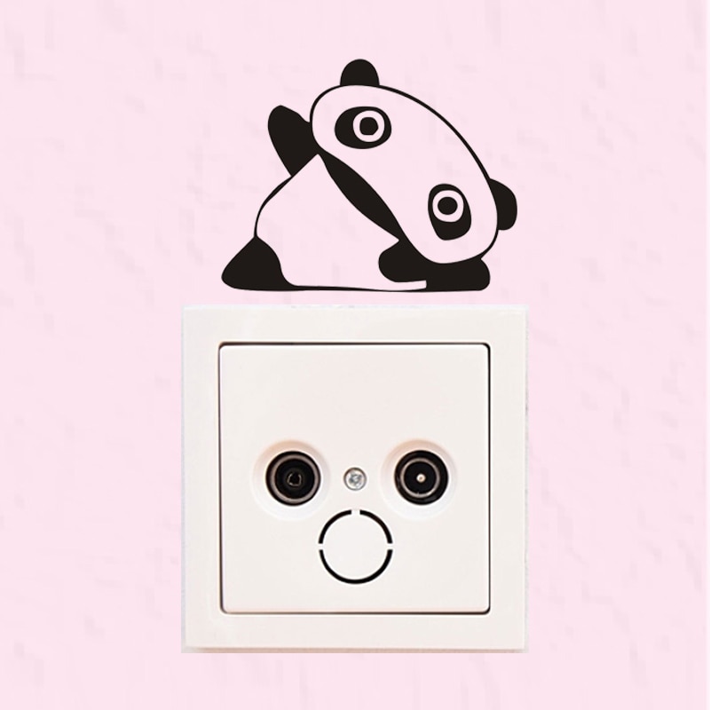 Verschillende grappige dieren schakelaar sticker voor kinderkamers diy panda muurstickers sticker slaapkamer woonkamer #608