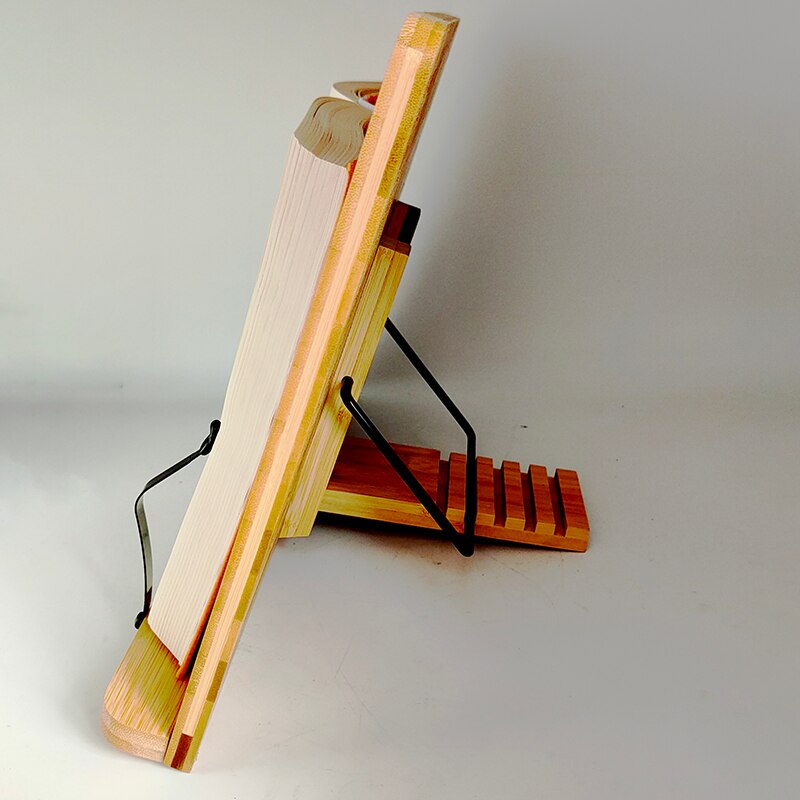 desktop wooden reading shelf