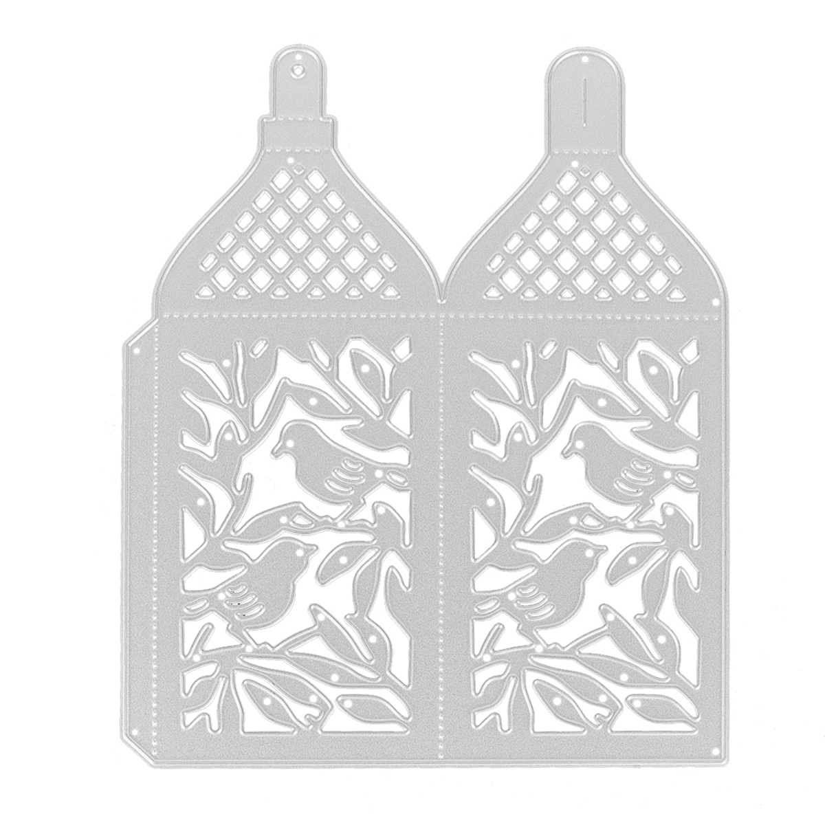 Pussel spets kuvertram hängande kort huvud ask metall skärmformar schablon diy scrapbooking mall form prägling: Armégrön