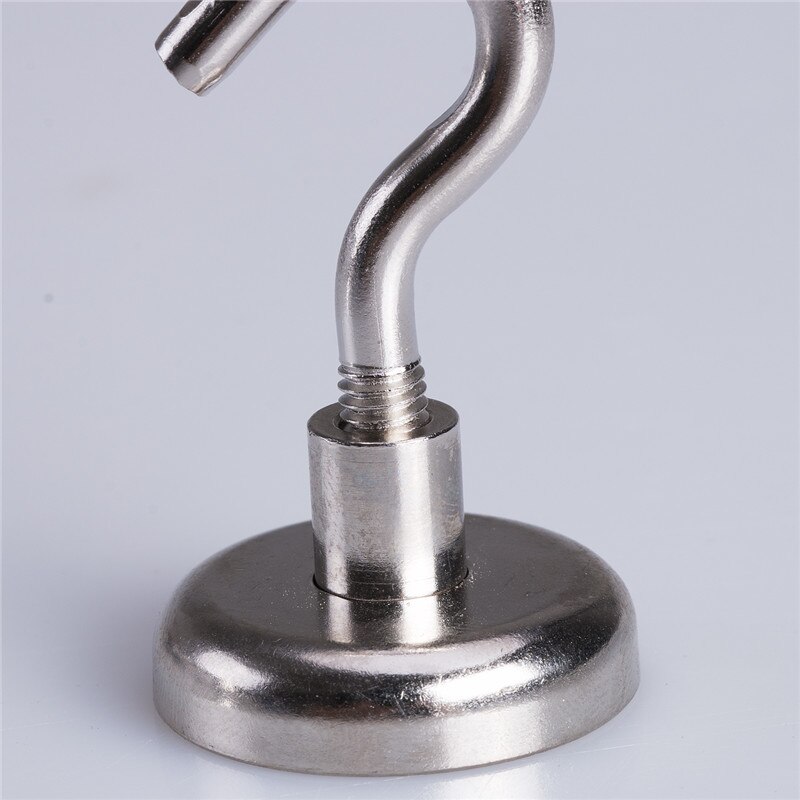 Nyaste magnetiska krokar kraftfull krok magnet hållare 10kg sugvägg krok hållare stöd hårdvara magnetiskt verktyg silver: I