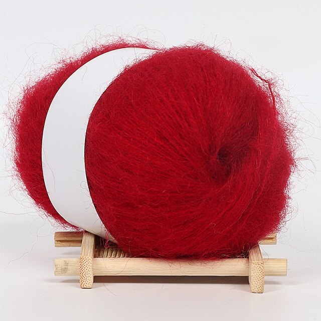 25G Zachte Dunne Mohair Garen Voor Breien Trui Fijne Pluche Wol Haak Garen Hand Geweven Garen Fiber Licht effen Kleur: 5